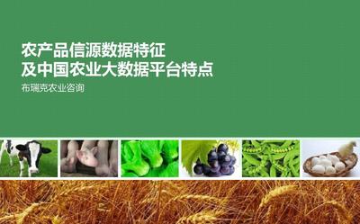 农产品信源数据特征及中国农业大数据平台特点PPT
